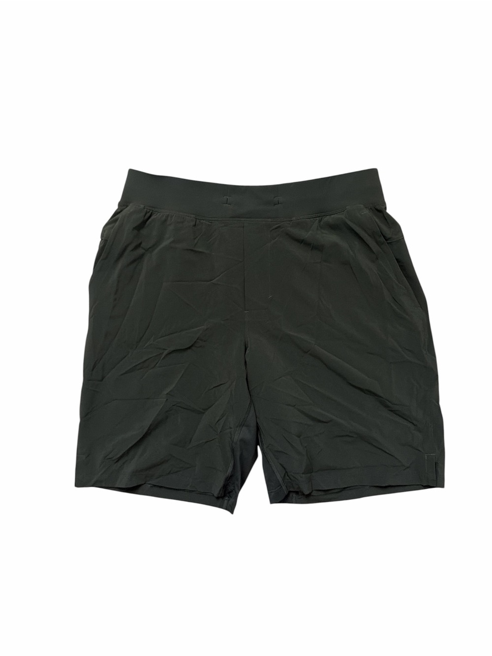 Lululemon Army Green Pace Breaker 9” Shorts Black Men’s Large L Running